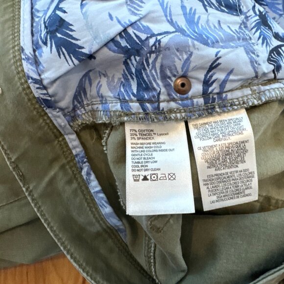 Tommy Bahama Jeans Soft Green Mens 40x32 Olive Stretch Jeans Khaki Pant - Picture 8 of 10